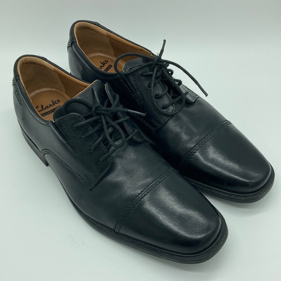 Clarks Mens Leather Dress Shoe US 8 - Picture 1 of 11